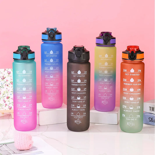 BPA Free Leak Proof Sports Water Bottle - High Quality Portable Shatterproof Cup for Hiking Travel Gym 1000ml
